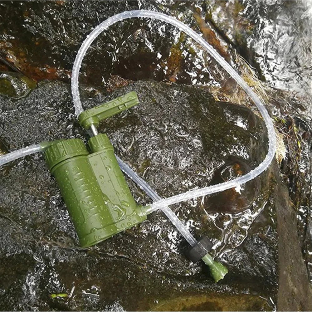 QJ-A7 Emergency Survival Water Filter Outdoor Water Purifier + 480ml Water Pack (No FDA, BPA Free) - 7