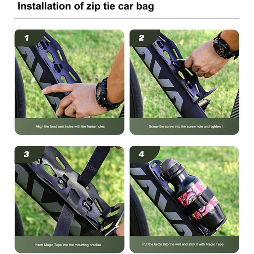 ENLEE Bike Front Fork Bag Holder Bracket Quick Release Bicycle Mount Base - For Mountain Bike - 2