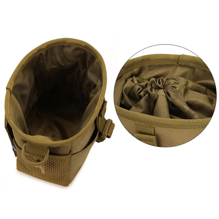 PROTECTOR PLUS A034 600D Fabric Waterproof Slingshot Bag Paintballs Storage Waist Bag - Brown - 5