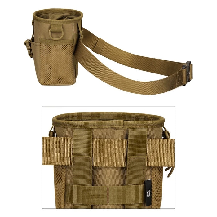 PROTECTOR PLUS A034 600D Fabric Waterproof Slingshot Bag Paintballs Storage Waist Bag - Brown - 6