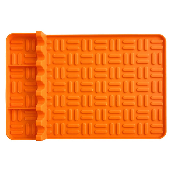 Outdoor BBQ Grill High Temperature Resistant Side Shelf Silicone Pad Barbecue Grill Tool Pad - Orange - 1