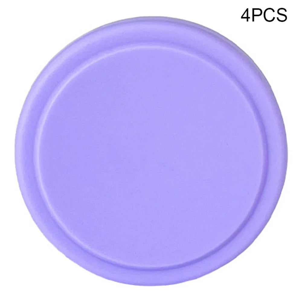 4Pcs Luggage Wheel Protective Cover Reduce Noise Trolley Case Wheel Silicone Sleeve - Purple - 1