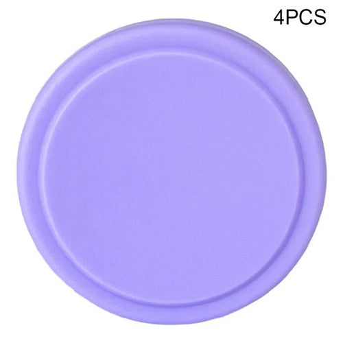 4Pcs Luggage Wheel Protective Cover Reduce Noise Trolley Case Wheel Silicone Sleeve - Purple - 1