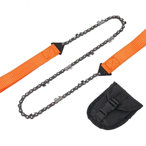YH338825 Pocket Hand Chainsaw for Camping Outdoor Survival Wood Cutting - Orange - 1
