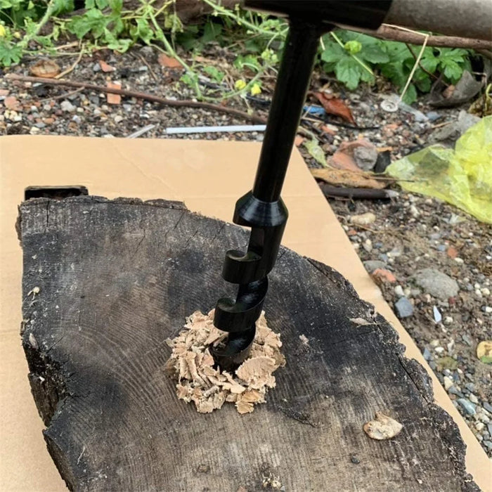 YH0158 10mm Wood Drilling Tool Outdoor Camping Carbon Steel Manual Drill Survival Tool - 2