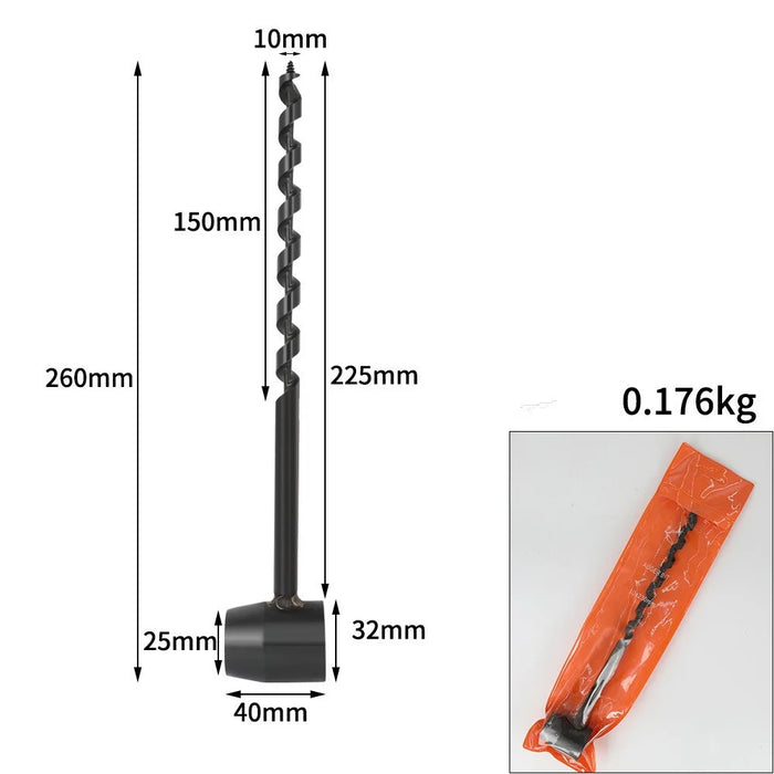 YH0158 10mm Wood Drilling Tool Outdoor Camping Carbon Steel Manual Drill Survival Tool - 5