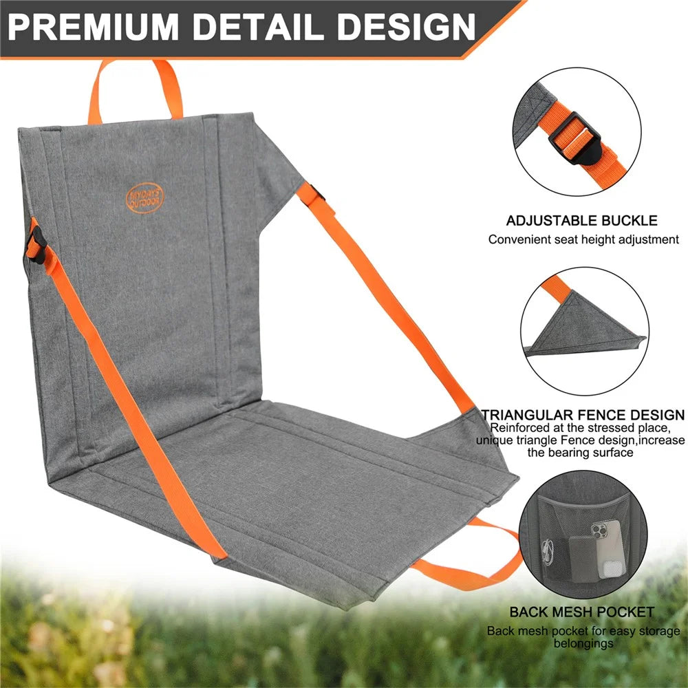 MYDAYS OUTDOOR Backrest Cushion Folding Chair Portable Outdoor Camping Seat Mat - 4