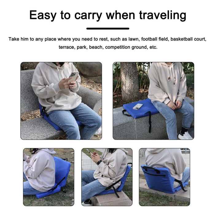 Thickened Cotton Car Seat Cushion Soft Vehicle Seat Mat Auto Seat Cover - Blue - 7