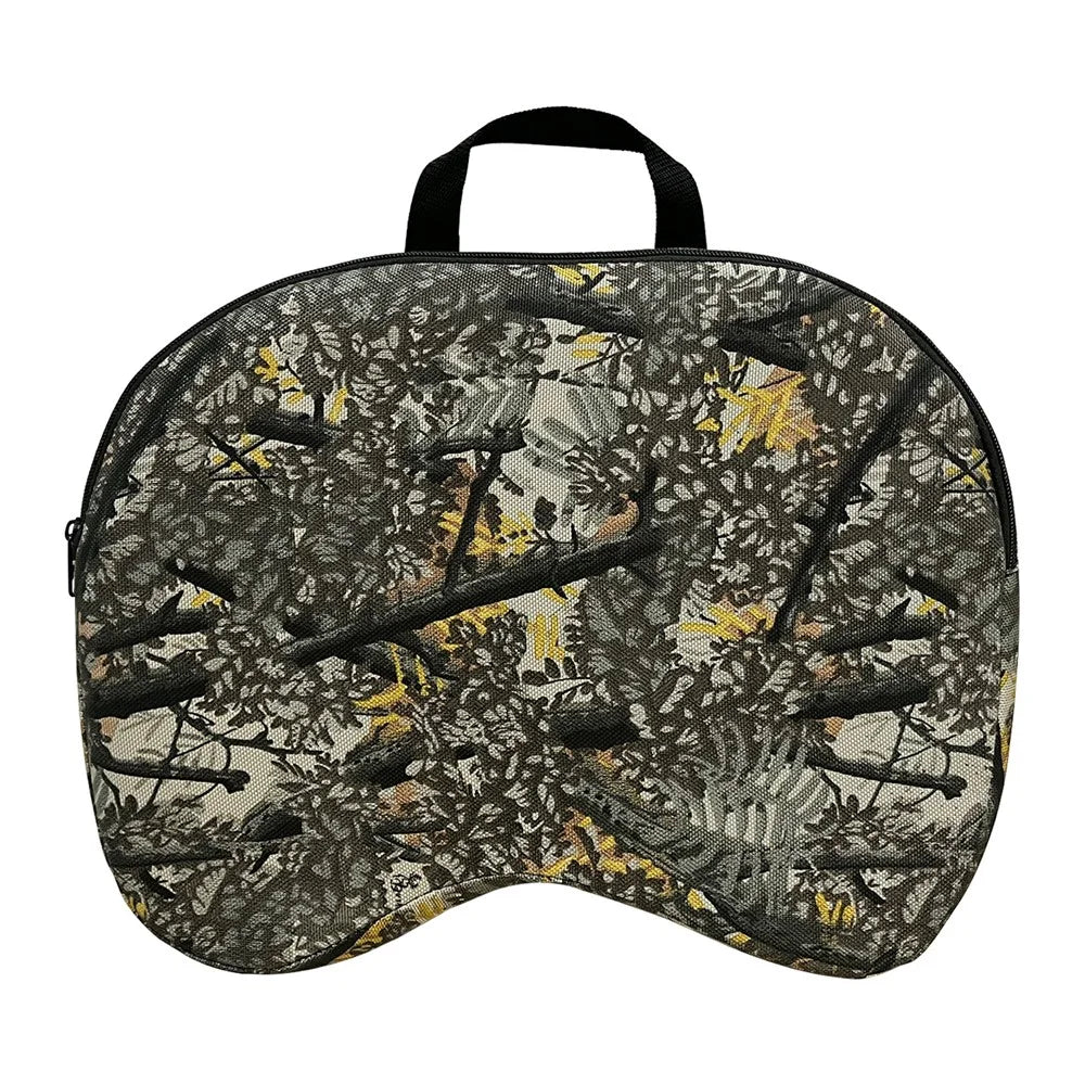 Portable Camping Hunting Seat Mat Thicken EPE+Sponge Outdoor Seating Pad with Carabiner - Gray and Yellow Camouflage - 1