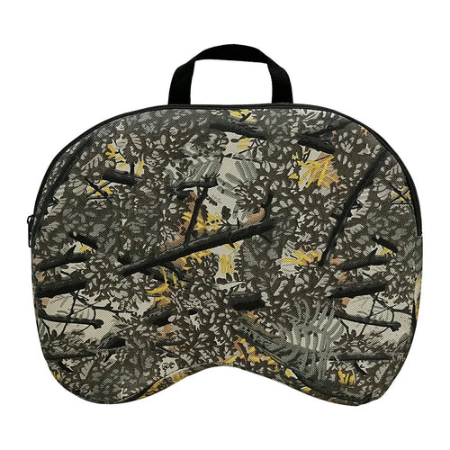 Portable Camping Hunting Seat Mat Thicken EPE+Sponge Outdoor Seating Pad with Carabiner - Gray and Yellow Camouflage - 1