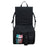 Portable Backrest Chair Seat Cushion Outdoor Camping Park Seat Mat with Lower Storage Pockets - Black - 1