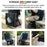 Portable Backrest Chair Seat Cushion Outdoor Camping Park Seat Mat with Lower Storage Pockets - Black - 4