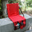 Portable Backrest Chair Seat Cushion Outdoor Camping Park Seat Mat with Lower Storage Pockets - Black - 6