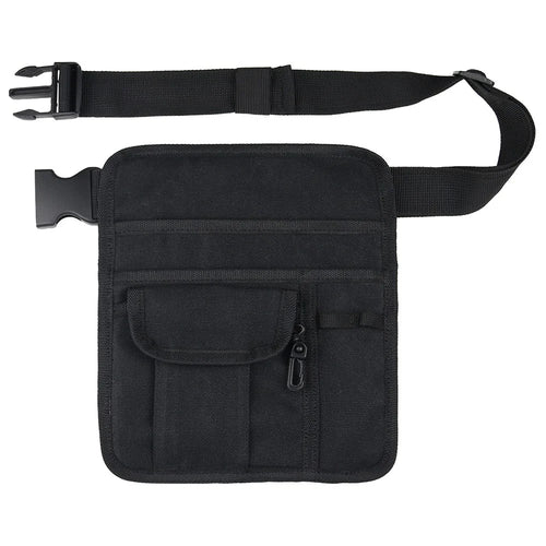 831201 20.5x25.5cm Canvas Belt Pouch Waiter Waist Bag Outdoors Repair Tools Bag - Black - 1