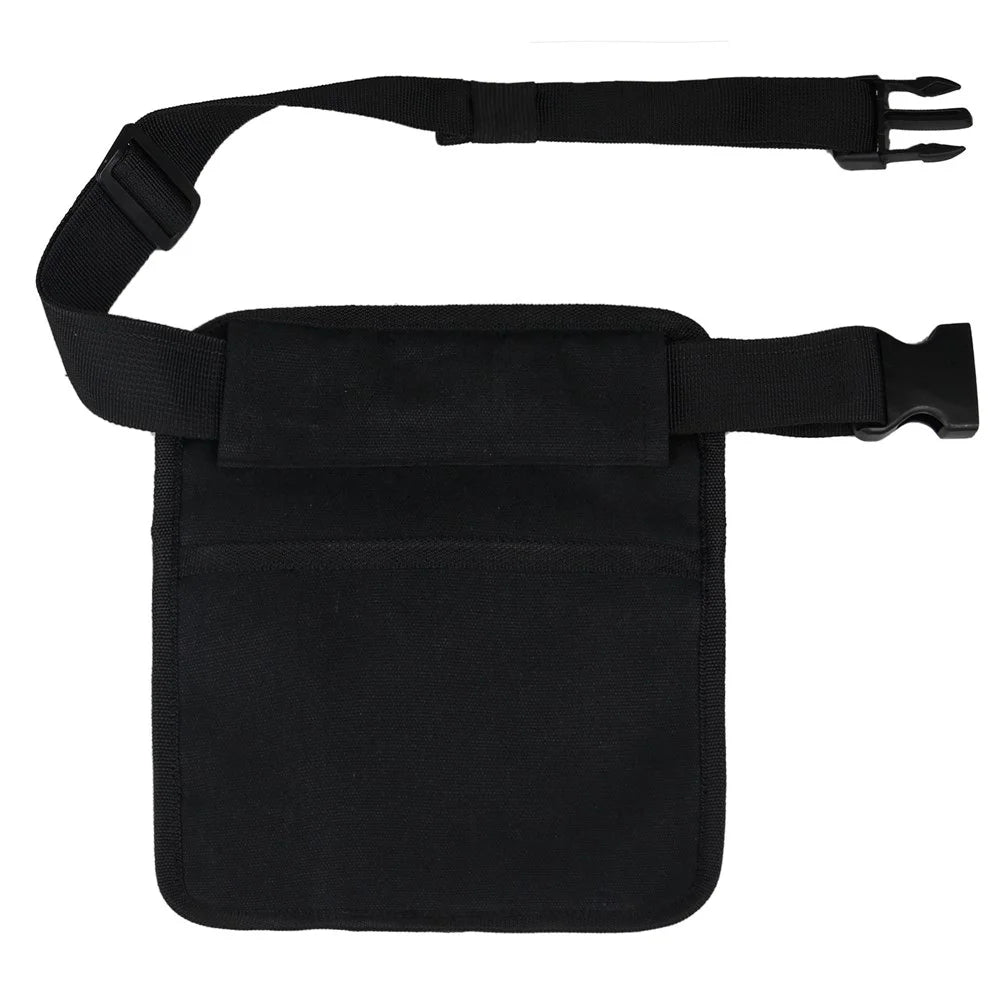 831201 20.5x25.5cm Canvas Belt Pouch Waiter Waist Bag Outdoors Repair Tools Bag - Black - 3