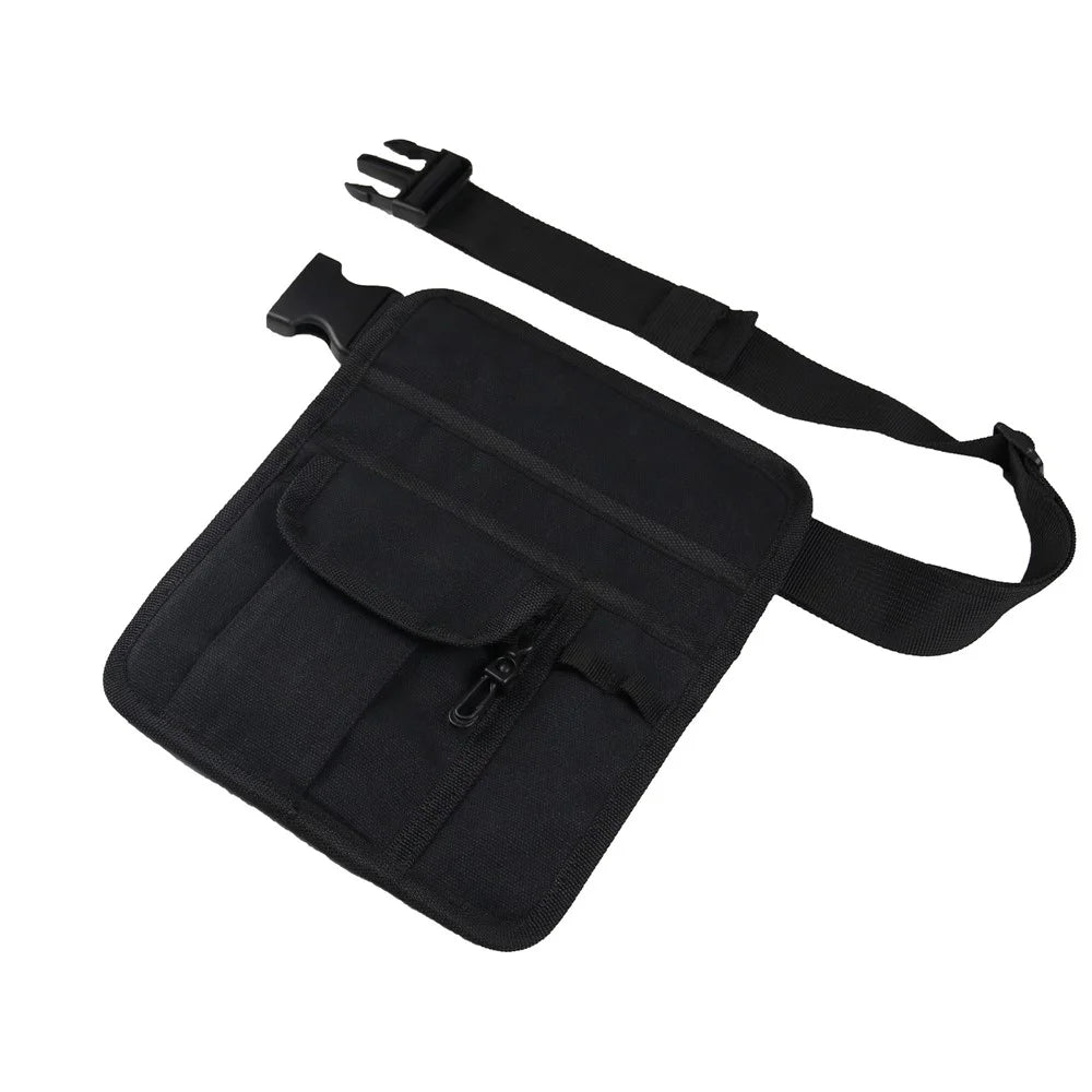 831201 20.5x25.5cm Canvas Belt Pouch Waiter Waist Bag Outdoors Repair Tools Bag - Black - 4