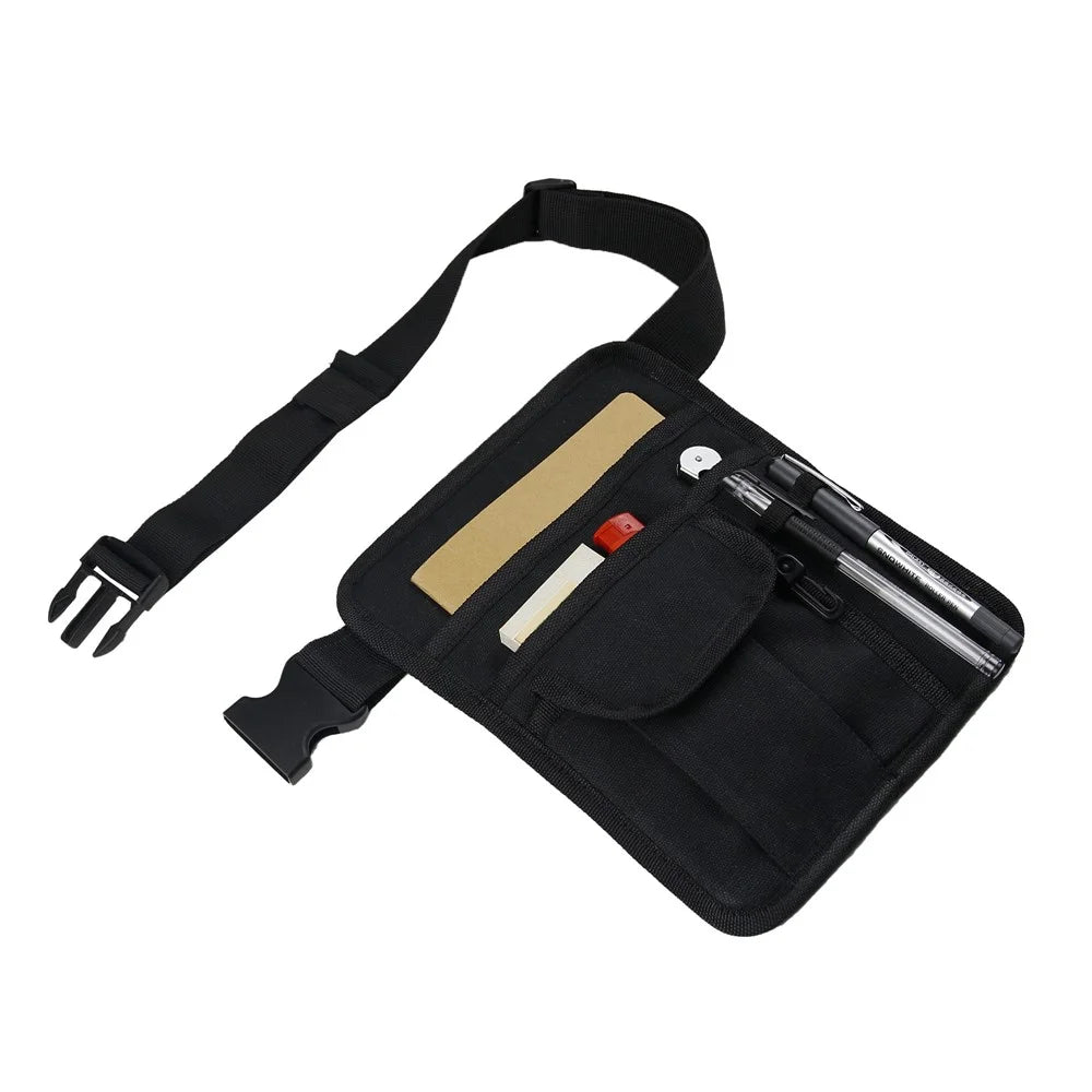 831201 20.5x25.5cm Canvas Belt Pouch Waiter Waist Bag Outdoors Repair Tools Bag - Black - 5