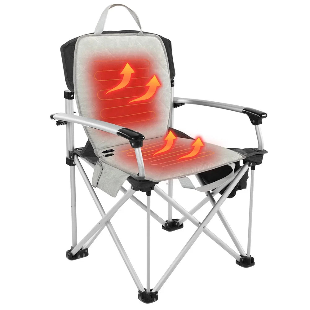 MYDAYS OUTDOOR 850230 Heated Seat Cushion Backrest Seat Mat for Outdoor Fishing Camping - 2