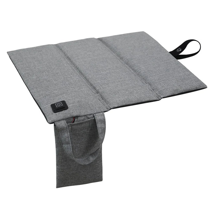 Cold Winter Outdoor Heated Seat Cushion Tri-Fold Seat Mat - Light Grey - 1