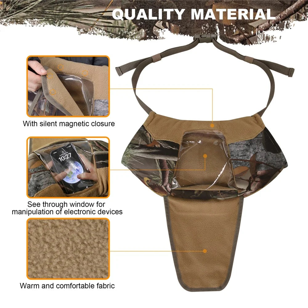 850908 47x27cm Camouflage Hand Muff with Clear Window for Winter Hunting - 3
