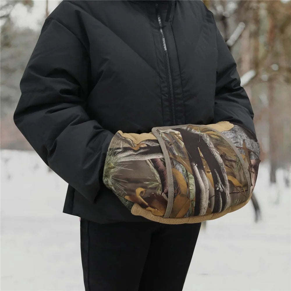 850908 47x27cm Camouflage Hand Muff with Clear Window for Winter Hunting - 7