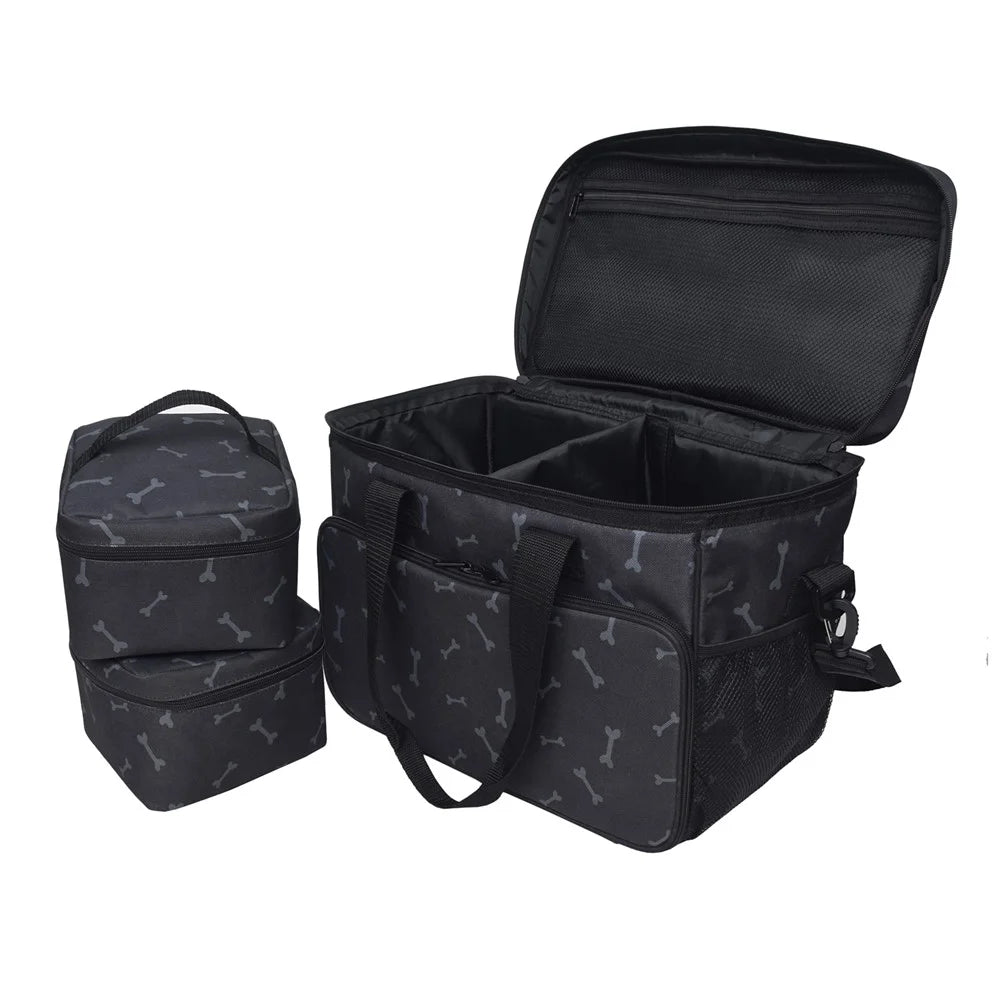 821901 600D Oxford Cloth Bag Dog Food Treat Carrier Storage Pouch with 2 Inner Bags - 3