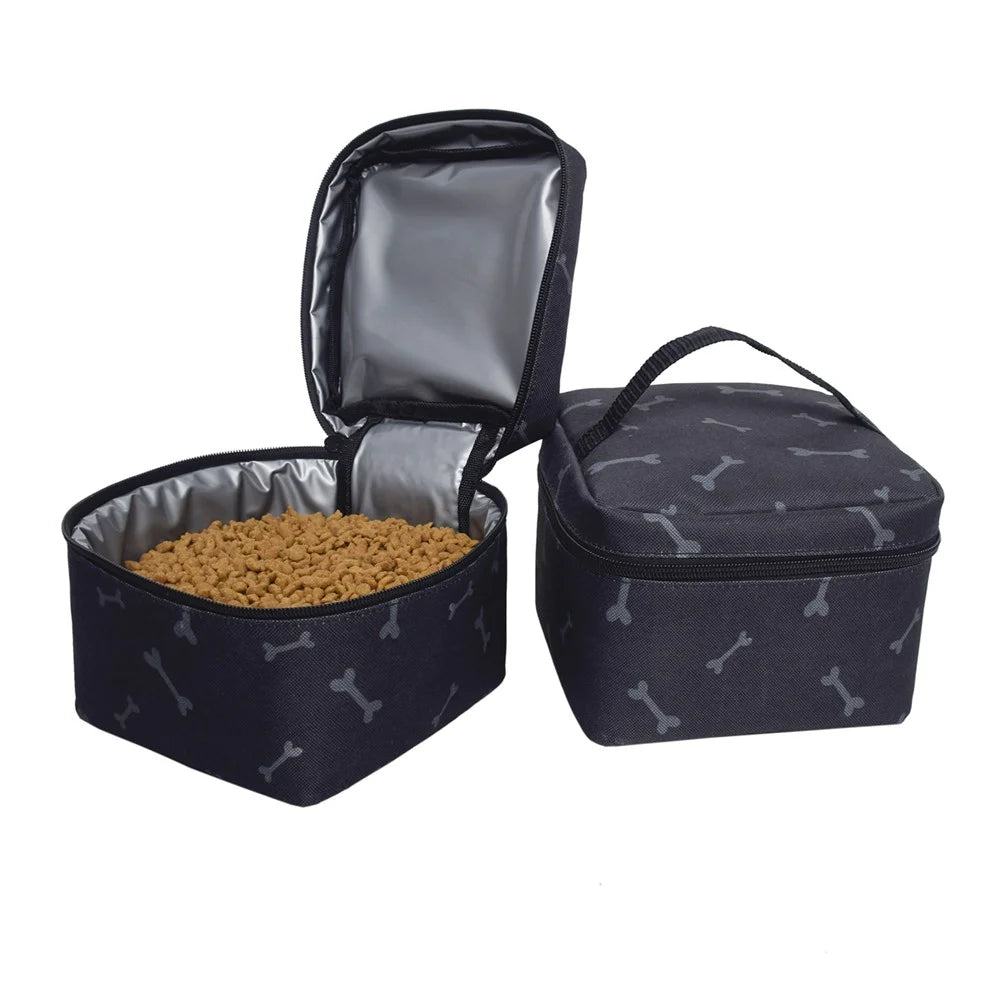 821901 600D Oxford Cloth Bag Dog Food Treat Carrier Storage Pouch with 2 Inner Bags - 4