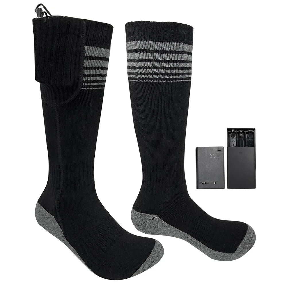 850230 Built-In Heating Sheet Winter Outdoor Electric Heated Socks with Empty Battery Box - 1