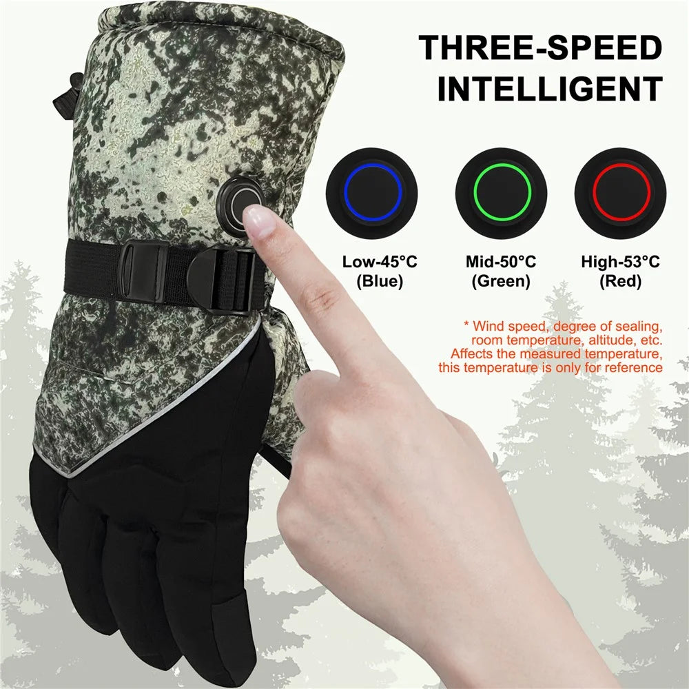 1 Pair Portable Electric Heated Gloves Winter Thermal Touchscreen Function Hand Warmer - Style B - 6
