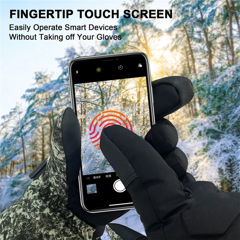 1 Pair Portable Electric Heated Gloves Winter Thermal Touchscreen Function Hand Warmer - Style B - 7