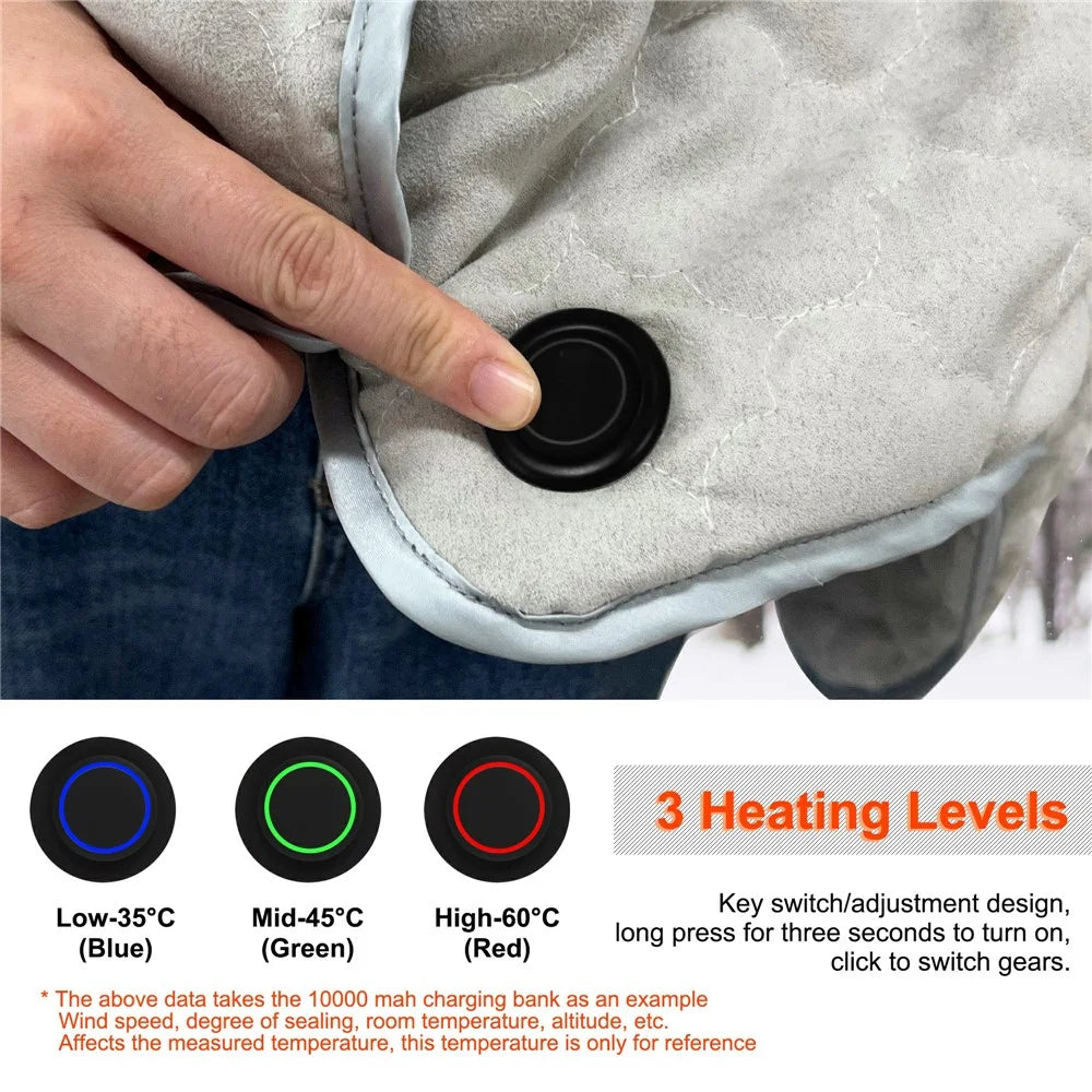 843230 Button Switch 140x82cm Suede Shawl Blanket Heated Shawl Cover for Home Outdoor - 7