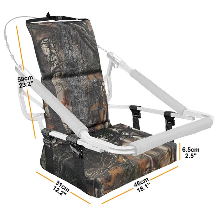Outdoor Hunting Chair 46x31x59cm 900DBL Camouflage Pattern Seat Cushion Mat - 7