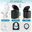Portable Toilet for Camping Travel Toilet Commode Bucket with 12Pcs Garbage Bag  - Black - 2