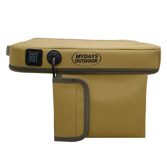MYDAYS OUTDOOR 38x33x5cm Heated Seat Cushion Outdoor Heating Pad (Without Battery) - Khaki - 3