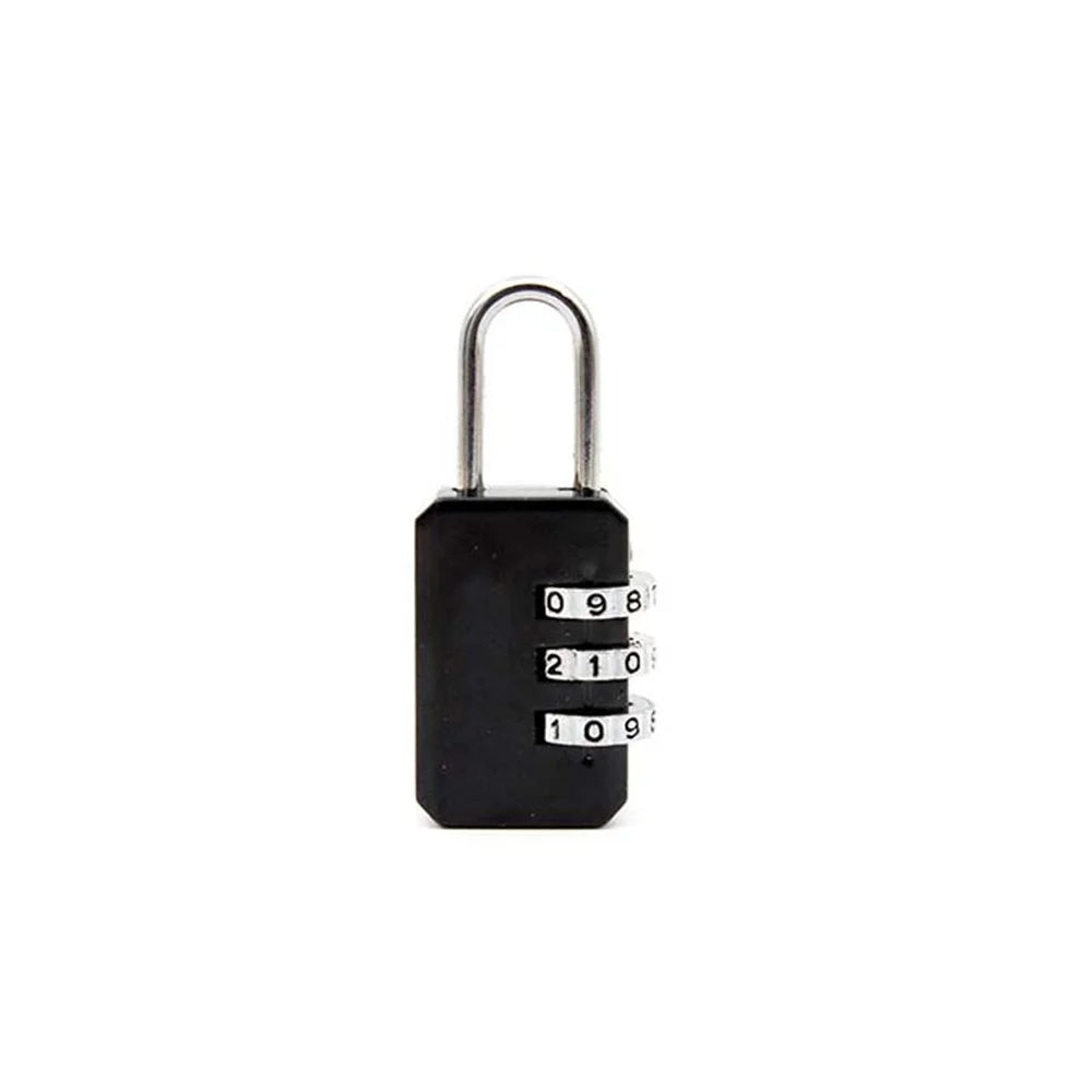 Mini Anti-theft Lock Zinc Alloy Multifunctional Code Lock Travel Suitcase Luggage Wardrobe Padlock - Black - 1