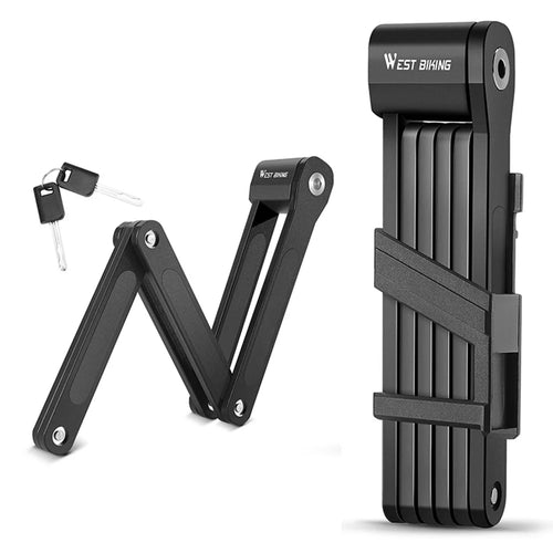 WEST BIKING YP0705110 Foldable Bike Lock Alloy Steel MTB Electric Scooter Anti Theft Security Lock - 1
