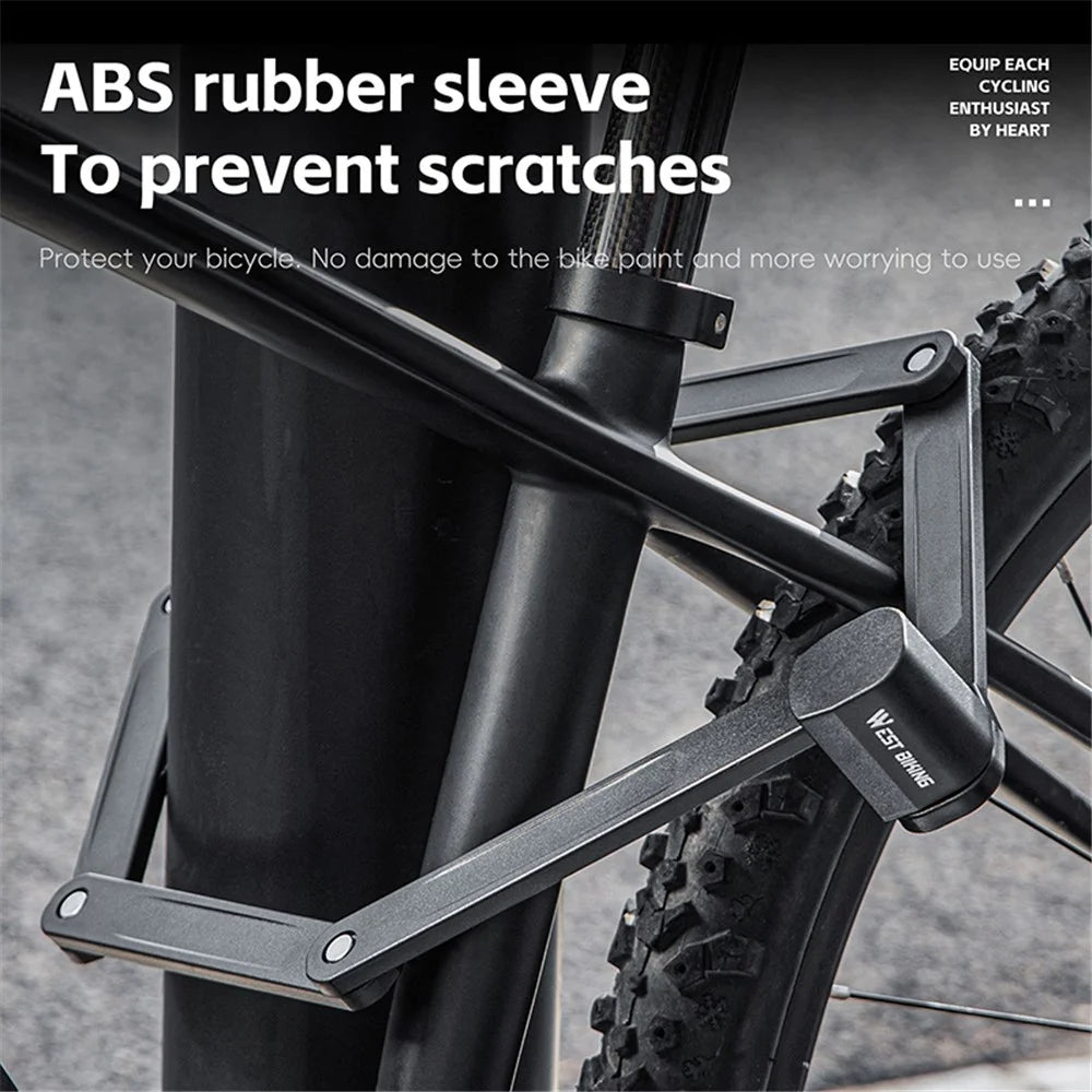 WEST BIKING YP0705110 Foldable Bike Lock Alloy Steel MTB Electric Scooter Anti Theft Security Lock - 6