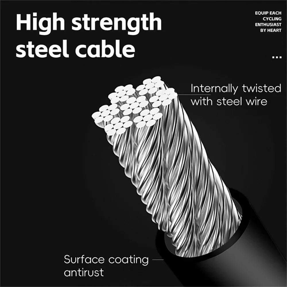 WEST BIKING YP0705113 Bicycle PVC Steel Cable Lock Anti-Theft Thickened MTB Road Bike Lock - 5