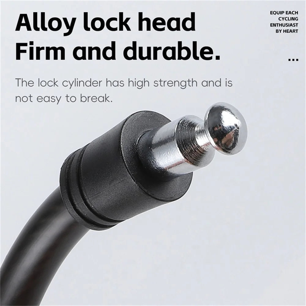 WEST BIKING YP0705113 Bicycle PVC Steel Cable Lock Anti-Theft Thickened MTB Road Bike Lock - 6