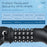 WEST BIKING 0705107B0000 Cartoon Fish Head 1.2m 4-Digit Combination Lock Anti-Theft Steel Cable Bike Lock - 5