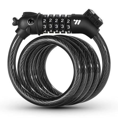 WEST BIKING 0705108B0000 Cartoon Fish Head 1.2m 5-Digit Combination Lock Anti-Theft Steel Cable Bike Lock - 1