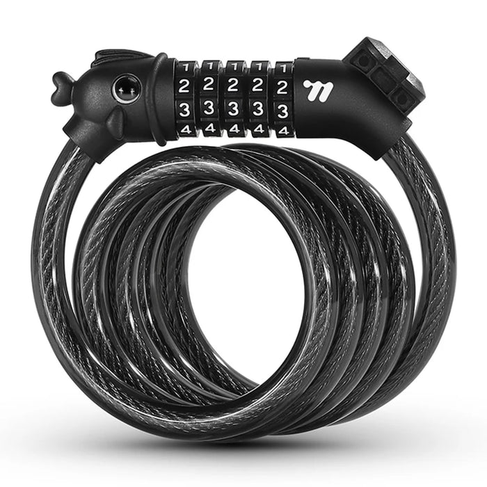 WEST BIKING 0705108B0000 Cartoon Fish Head 1.2m 5-Digit Combination Lock Anti-Theft Steel Cable Bike Lock - 1