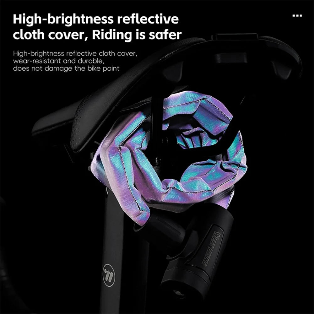 WEST BIKING YP0705111 Reflective Chain Bike Lock Portable E-Bike Anti Theft Lock with 2 Keys - Multi-Color - 5