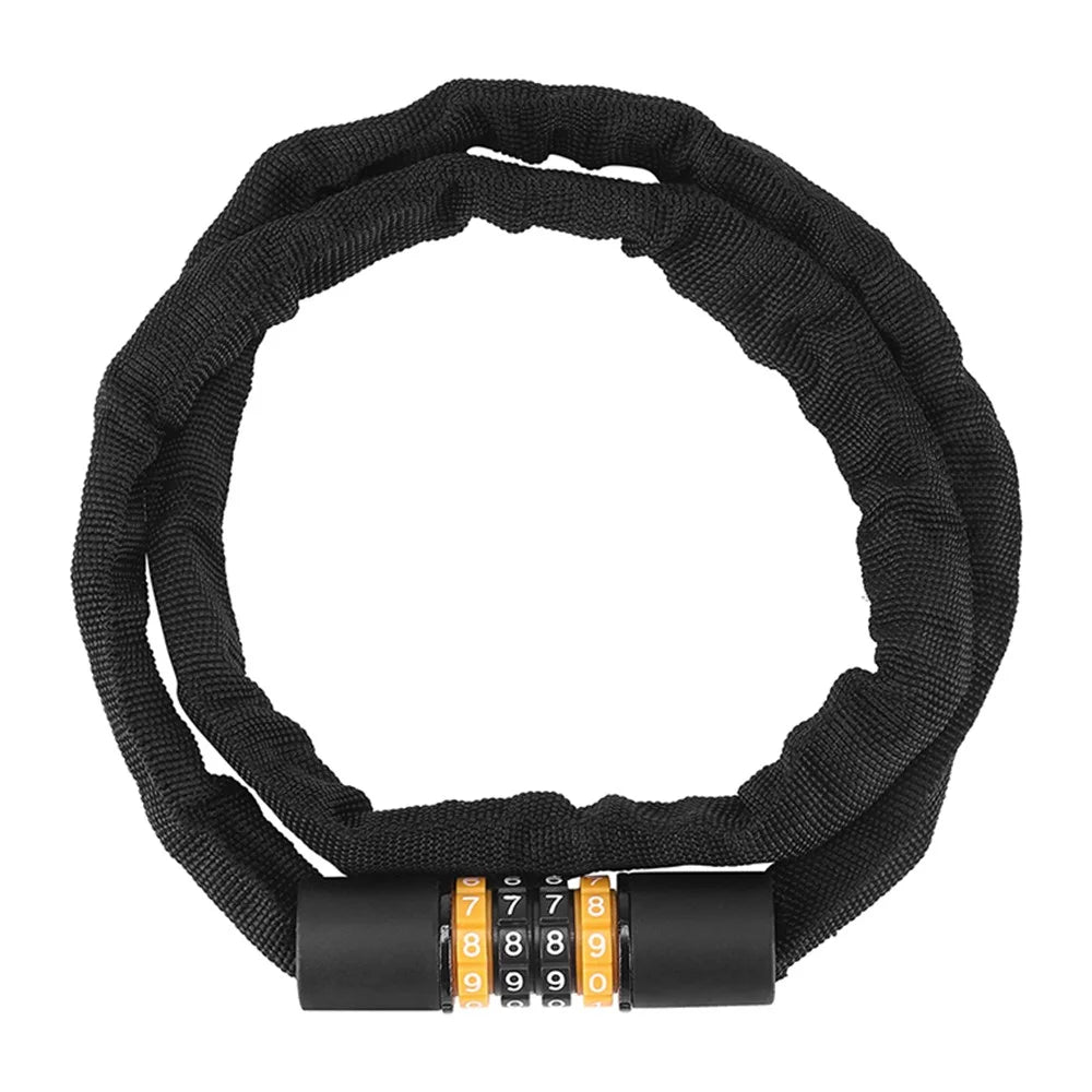 WEST BIKING 4 Digit Combination Bike Lock for Mountain Road Bicycle Anti Theft Chain Lock, 85cm Length - 3