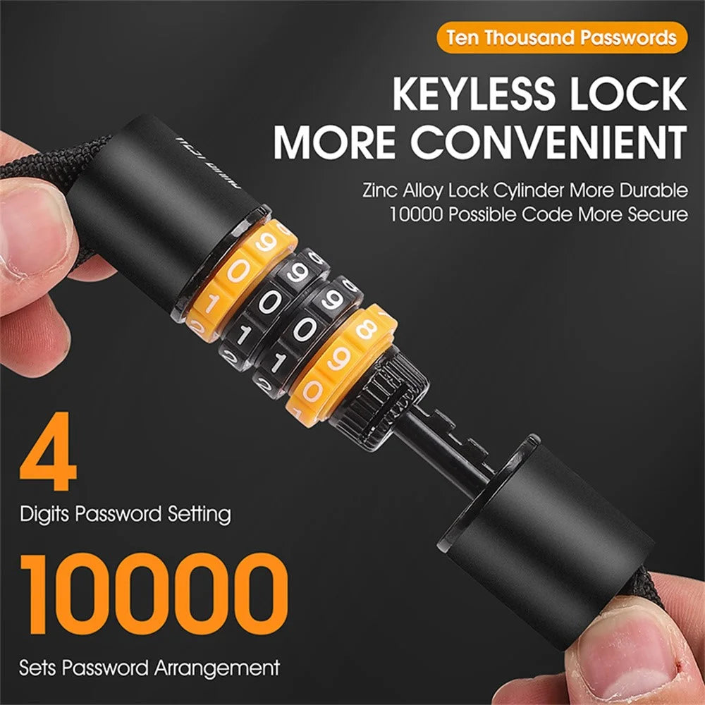 WEST BIKING 4 Digit Combination Bike Lock for Mountain Road Bicycle Anti Theft Chain Lock, 85cm Length - 6