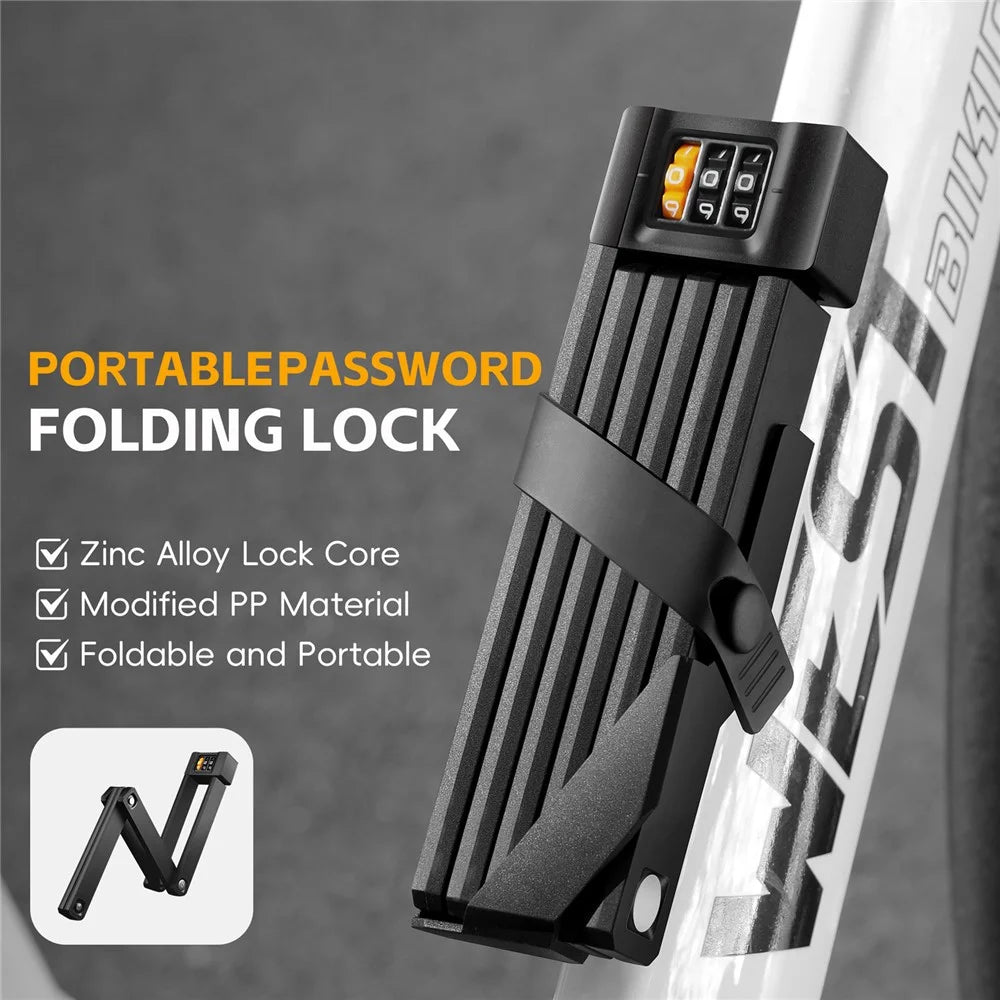 WEST BIKING YP0705123 For Bicycle Foldable Combination Lock Portable Anti Theft Security Lock for Mountain Road Bike - 7