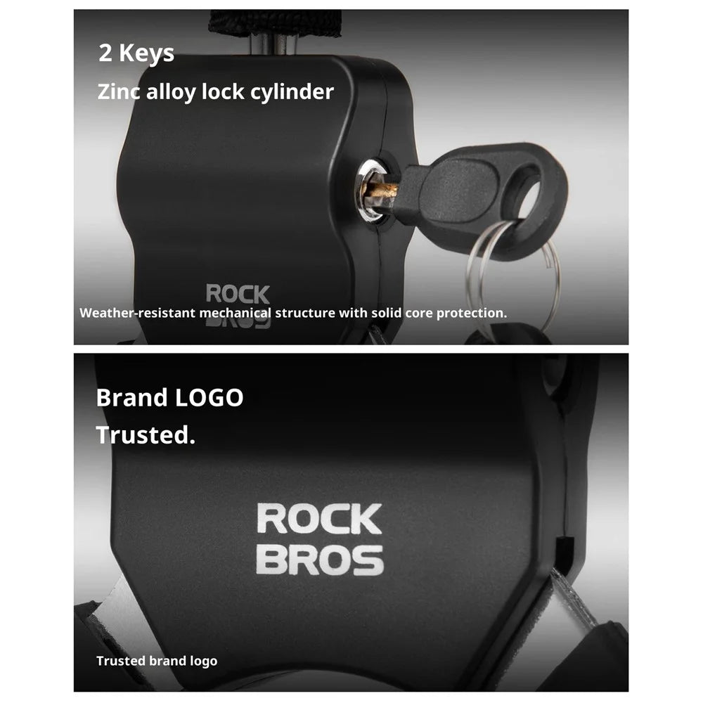 ROCKBROS Bike Lock Chain Lock for Electric Scooter  /  Balance Bike  /  Mountain Road Bicycle Anti-Theft Security - 7