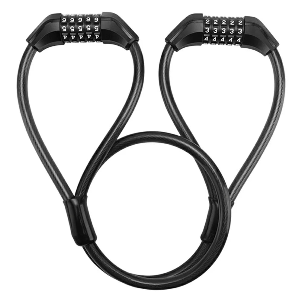 WEST BIKING YP0705127 Bike Lock Double-Headed Cable Lock with Password Combination for Scooters / Bicycles Anti-Theft Security Heavy Duty Cycling Gear - 1