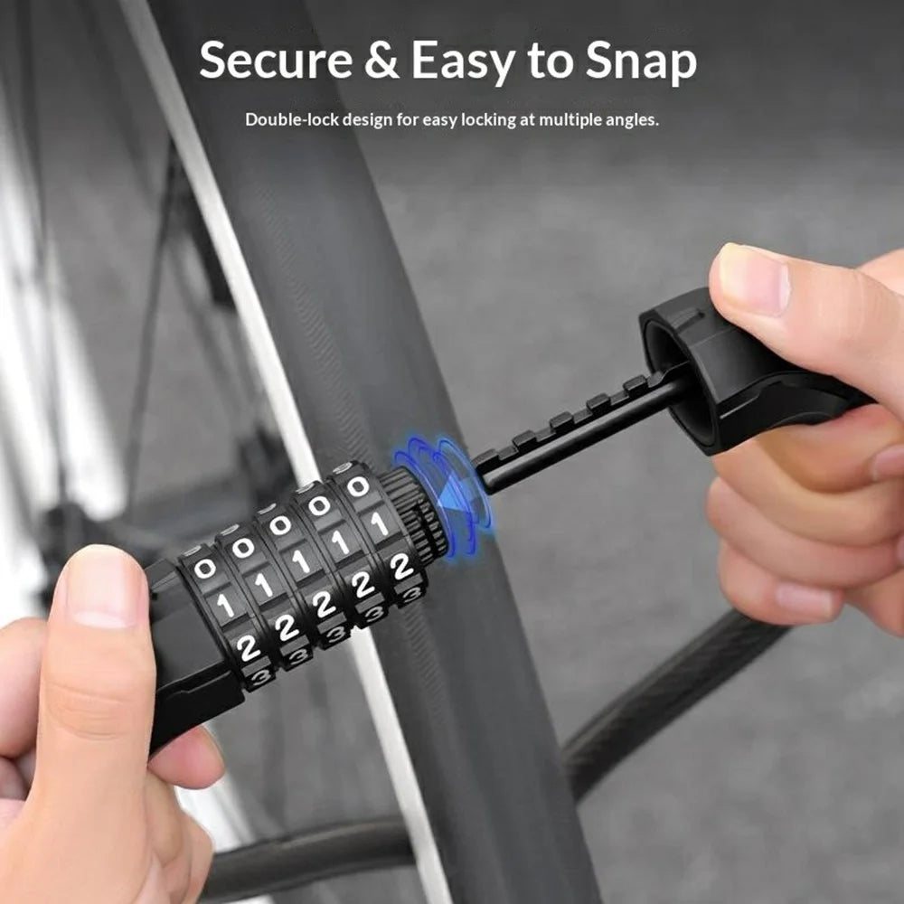 WEST BIKING YP0705127 Bike Lock Double-Headed Cable Lock with Password Combination for Scooters / Bicycles Anti-Theft Security Heavy Duty Cycling Gear - 4