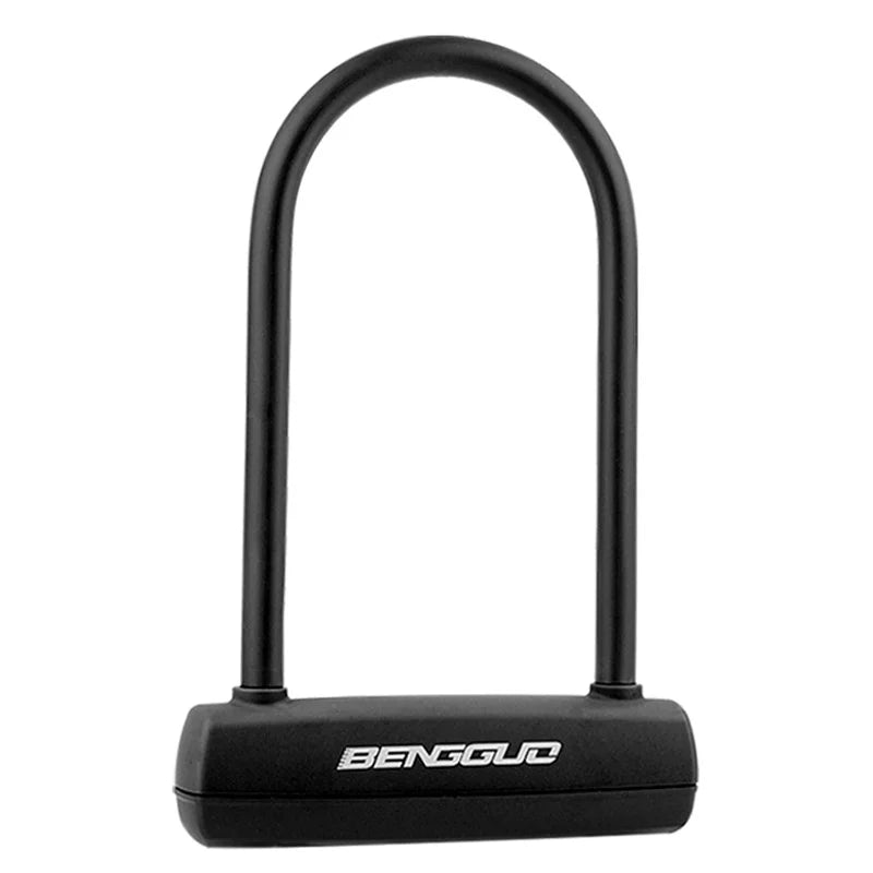 BENGGUO For Bike U Lock 13.92mm Thick Lock Beam Anti Theft Lock with Silicone Protective Cover - Black - 1